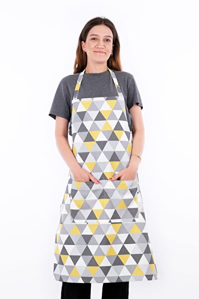 sevilya Zenica Mutfak Önlüğü Modeli-üçgen Sarı-siyah