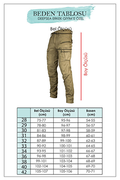 DeepSEA Beige Men's Front Pocket Capped Cargo Pants2000192
