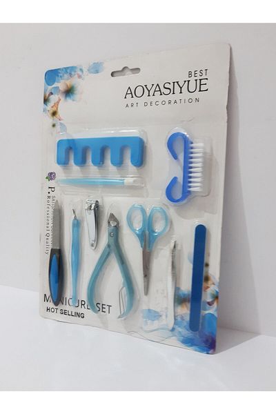 renkli çiçekler Manicure Set 10 Piece Manicure Set