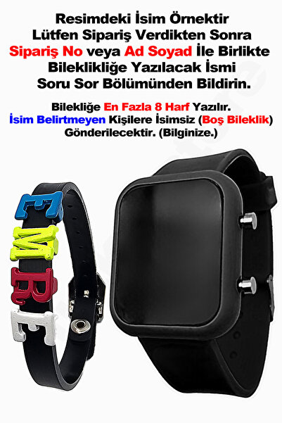 tutkanstore Çocuk Kol Saati İsme Özel Hediye Bileklik Dijital Su Geçirmez Kız...