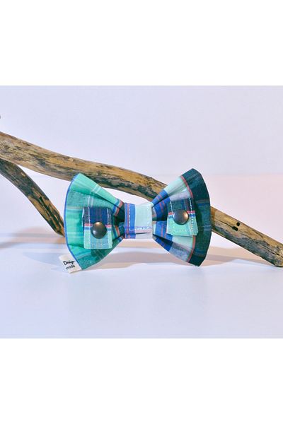 minart design BOW TIE FOR CATS AND DOGS WITH STRAPS COMPATIBLE FOR CHESTING FRAP IN BLUE TONES