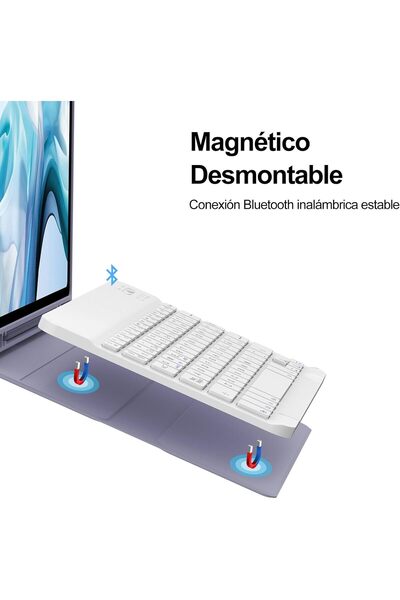 Fogy Samsung Galaxy Tab A8 10.5" 2022 SM-X200 için Çıkarılabilir Bluetooth Klavyeli Klavye Kılıfı