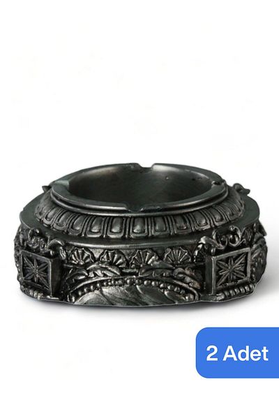 Evene Ashtray Silver Antique Ash Tray Decorative Ashtray 2 Pieces Model 2