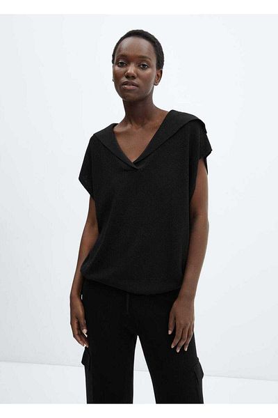 MANGO Woman Polo Neck Knitwear Vest