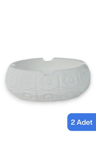 Evene 2 White Decorative Ashtray Plates - Model 4