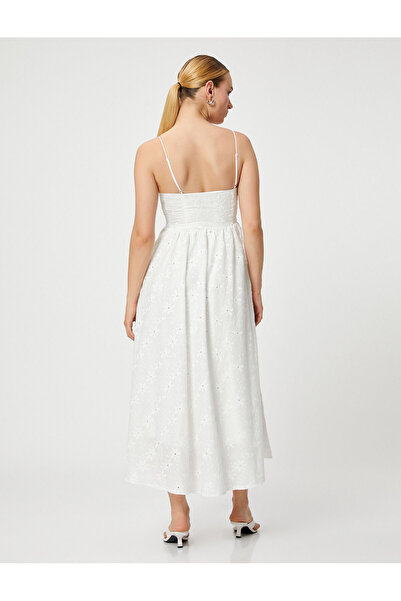 Koton Еластична дълга рокля с презрамки Daisy