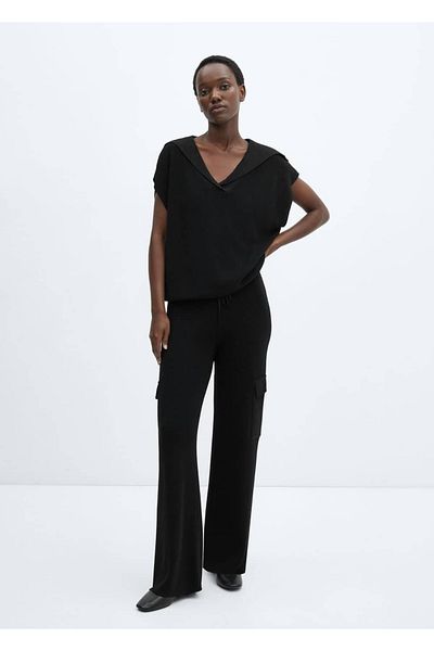 MANGO Woman Polo Neck Knitwear Vest