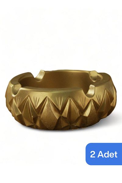 Evene Ashtray Gold Ashtray Decorative Ashtray 2 Pieces Model 3