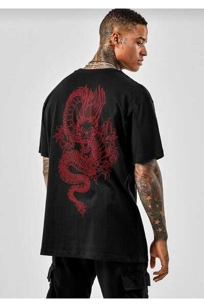 Elvino Zmaj Štampano Oversize kroj Unisex T-shirt