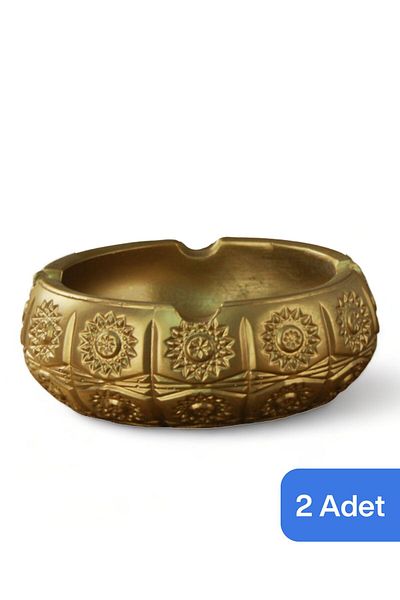 Evene Ashtray Gold Ash Tray Decorative Ashtray 2 Pieces Model 4