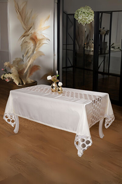 Finezza Miranda Lux Čipka komad monorail tkanine krem boje Stolnjak 170x330 c...