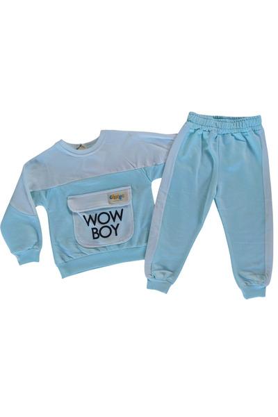 Nisankids Σετ αθλητικής φόρμας για αγόρια 3-4-5-6 ετών Wow Boy με εμπριμέ επο...