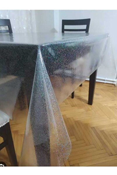 Herseyygüzell مفرش طاولة شفاف لامع (شحن على شكل لفة بدون علامات كات)