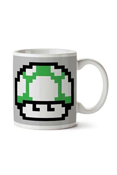 ART HEDİYE كوب سوبر ماريو باللون الأخضر الفطري المطبوع على الجانبين