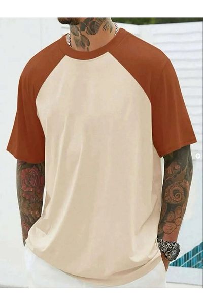 EXPECTED Μπλουζάκι Unisex Oversize Raglan Διπλό Χρώμα