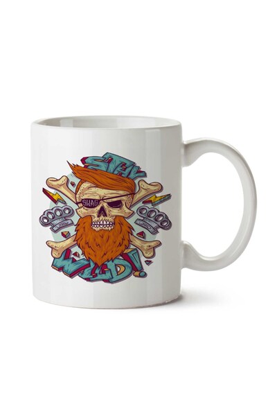 ART HEDİYE كوب Swag Skull Dry Head مطبوع على الجانبين