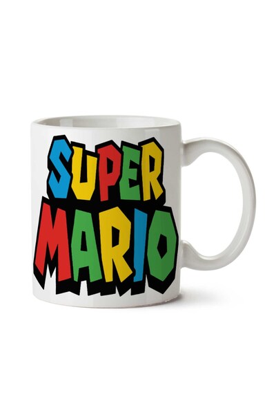 ART HEDİYE كوب سوبر ماريو ملون مطبوع على الجانبين