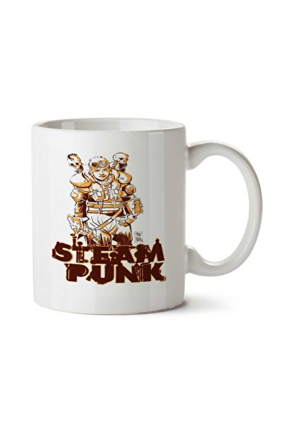 ART HEDİYE كوب Steam Punk Head مطبوع على الجانبين