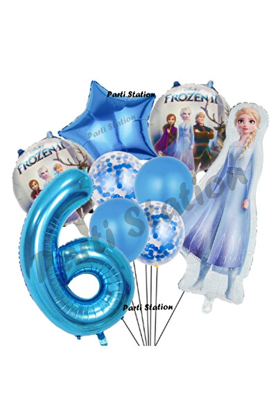 Parti Station Karlar Ülkesi Frozen Konsept 6 Yaş Doğum Günü Balon Set Frozen ...