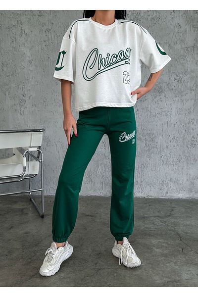 Sude Summer Chicago 23 Printed Oversize Lower Top Unisex Tracksuit Set