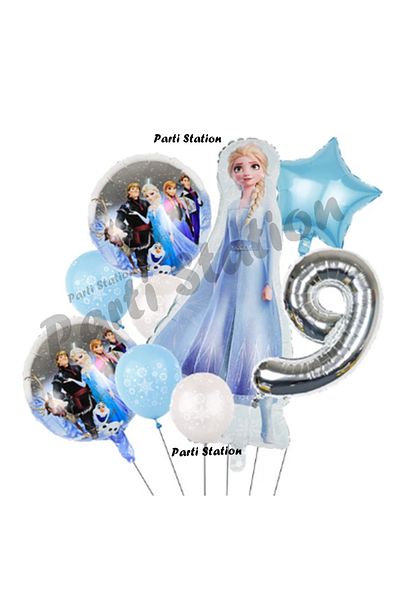 Parti Station Frozen Frozen Elsa Concept 9 Year Old Birthday Balloon Set Elsa Frozen Themed Balloon Set