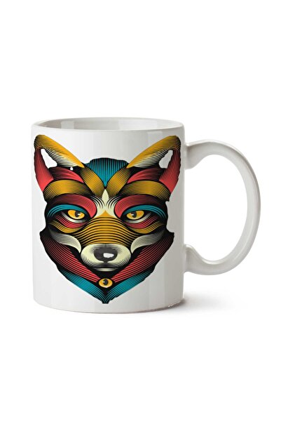 ART HEDİYE كوب فانسي فوكس مطبوع على الجانبين