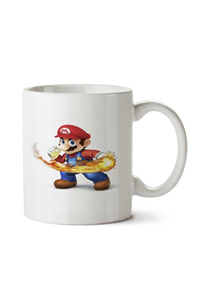 ART HEDİYE كوب سوبر ماريو فاير بول مطبوع على الجانبين