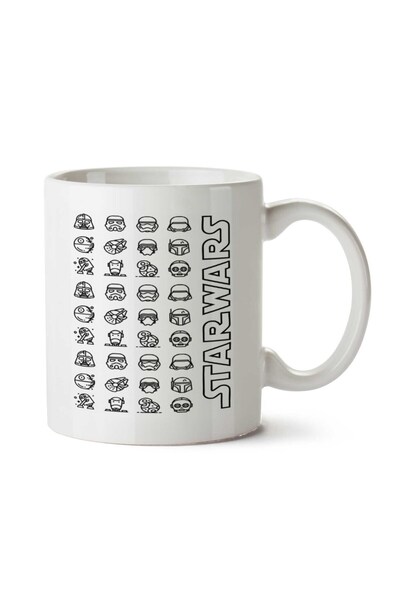 ART HEDİYE كوب بطبعة حرب النجوم مطبوع على الجانبين