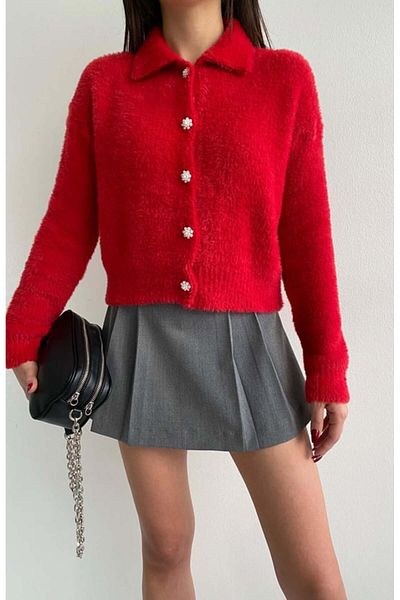 fujya SOFT BUTTON DATAYED KNITWEAR CARDIGAN