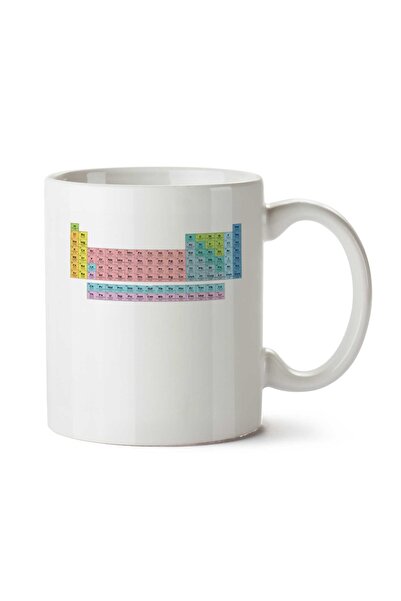 ART HEDİYE كوب زجاجي مطبوع عليه مسطرة دورية على الجانبين