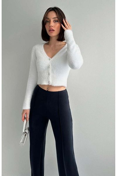 fujya Soft Cardigan with Pearl Buttons