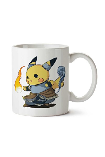 ART HEDİYE كوب مطبوع على الجانبين من The Last Airbender Pikachu Pokemon