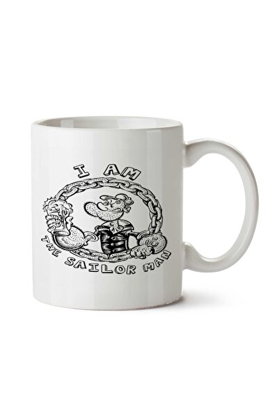 ART HEDİYE كوب مطبوع على الجانبين من Popeye Spinach Man