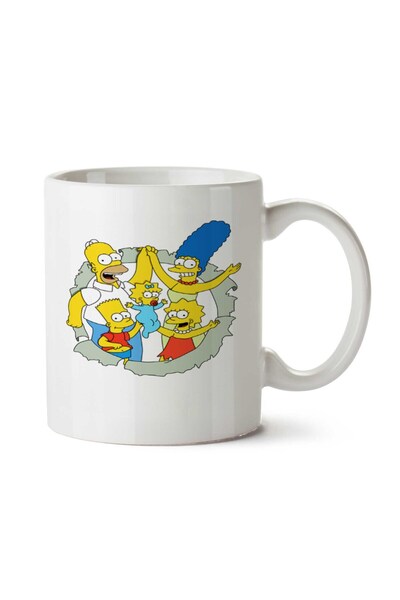 ART HEDİYE كوب مركزي مطبوع عليه وجهين من THE SIMPSONS