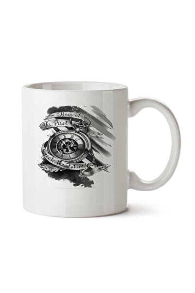 ART HEDİYE كوب مطبوع عليه وجهين من Respect The Past Create the Future