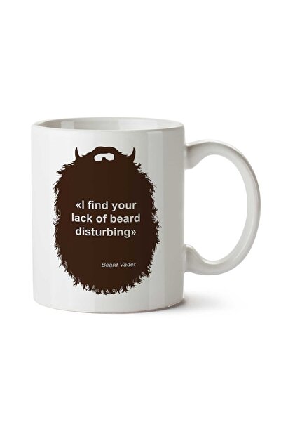 ART HEDİYE كوب مطبوع على الجانبين من The Beard Collection Lack of Beard