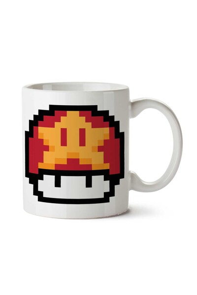 ART HEDİYE كوب سوبر ماريو ماشروم ستار مطبوع على الجانبين