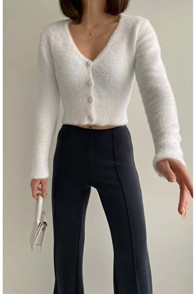 fujya Soft Cardigan with Pearl Buttons