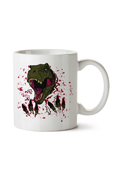 ART HEDİYE كوب تي ريكس ريكسي جوراسيك مطبوع على الجانبين