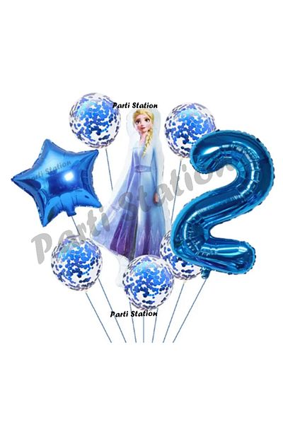 Parti Station Frozen Frozen Elsa Concept Birthday Balloon Set 2 Years Old Elsa Frozen Balloon Set