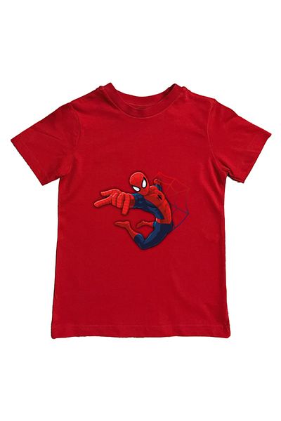SPIDERMAN printed spider-man cotton combed cloth summer children's T-shirt