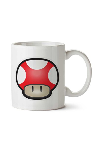 ART HEDİYE كوب سوبر ماريو فطر أحمر مطبوع على الجانبين