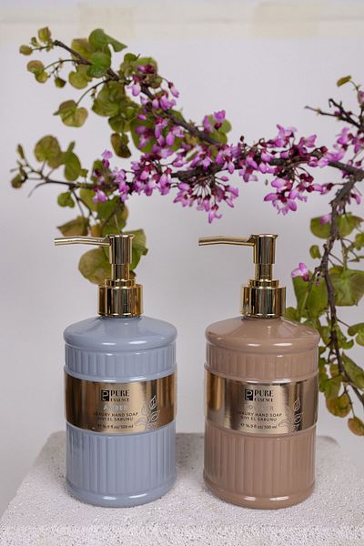PE PURE ESSENCE Pure Essence Vegan Liquid Soap Amber & Powder 2x500ml Mixed Package