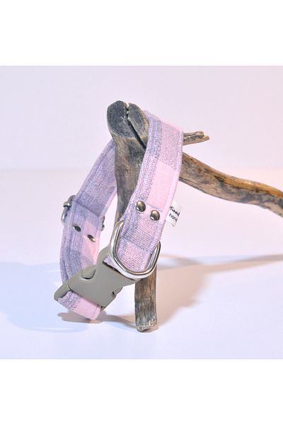 minart design PINK GRAY PLAIDED DOG PLAID