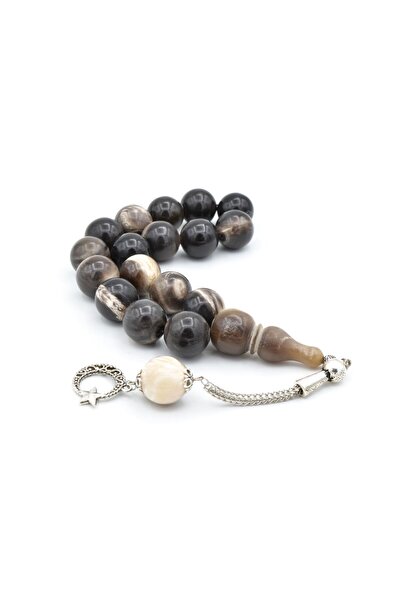 Murty99 Glob cu ciucuri tăiat corn de bivol Efe Mascota Rozariu 14 mm