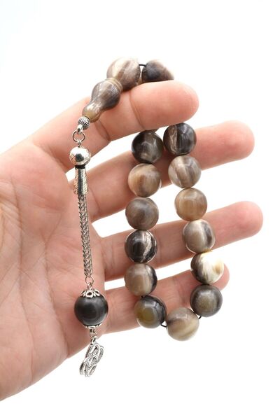 Murty99 Spiked Globe Cut Buffalo Horn Efe Mascot Rosary 14 Mm