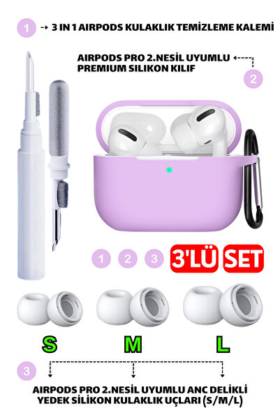 EWEC Pro 2.Nesil Uyumlu Silikon Kılıf, Anc Delik Yedek Silikon Uçları (S,M,L)...