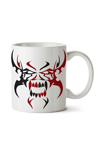 ART HEDİYE كوب مطبوع على الوجهين من Tribal-Skull-Tattoos