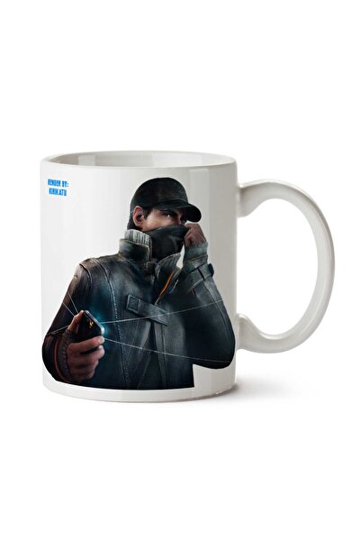 ART HEDİYE كوب مطبوع على الجانبين من Watch-Dogs-Download-PNG