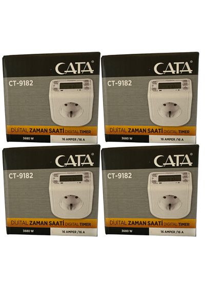 Cata CT-9182 3680W 16 Ampere Digital Time Clock (4 Pieces)
